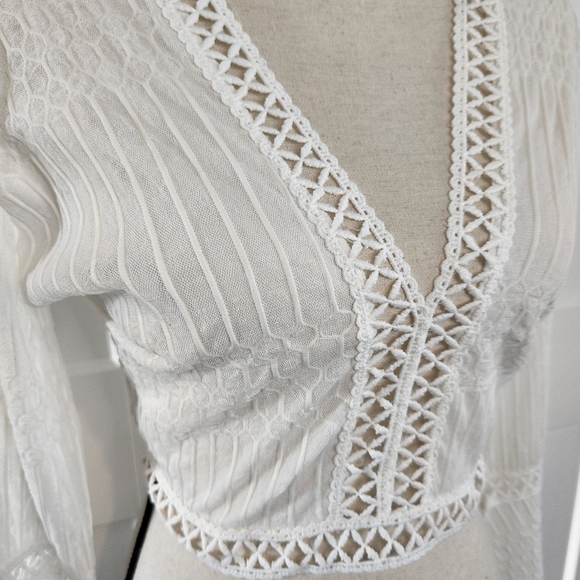 🍉 NWT Cupshe White Crop Top Large - Picture 2 of 4